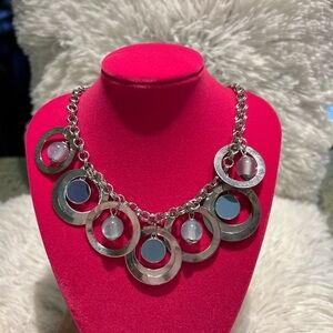 Paparazzi Silver/blueCircle Necklace